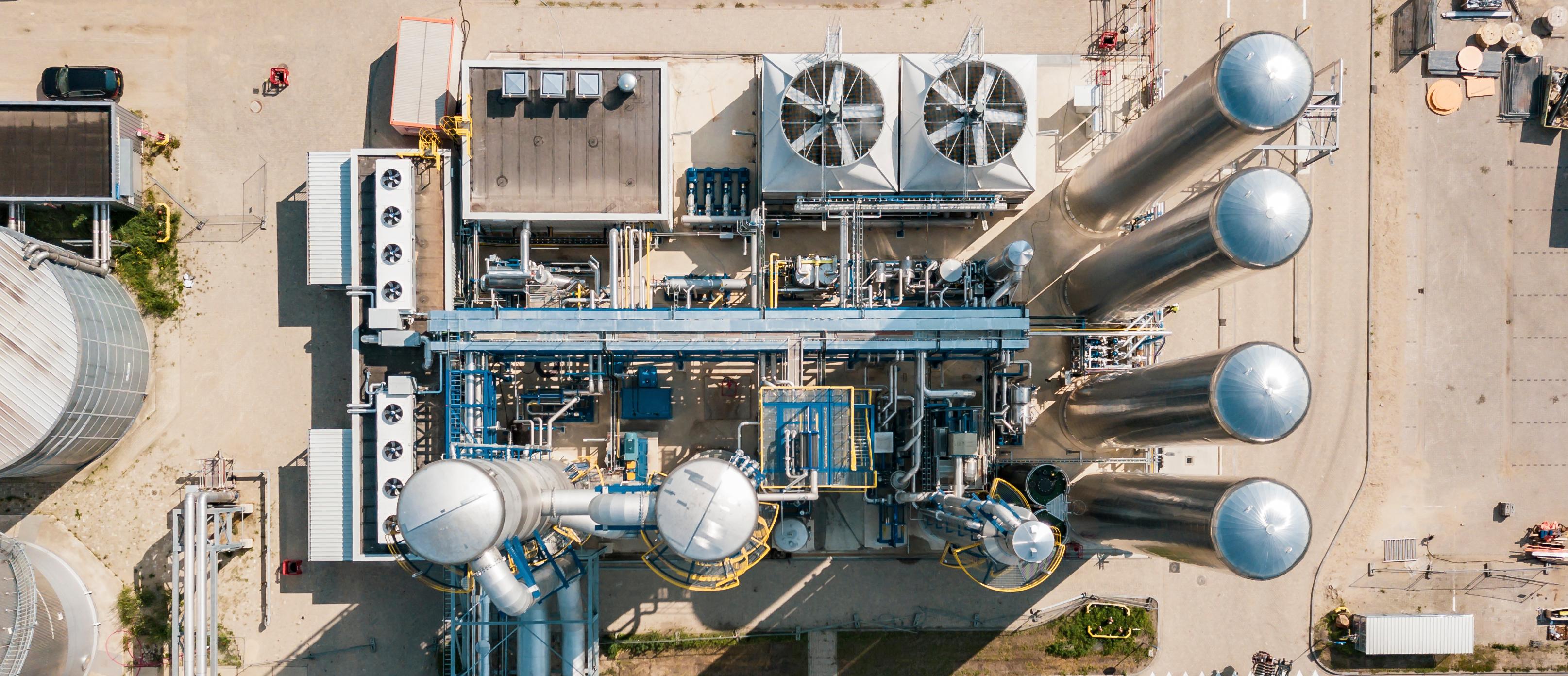 CO2 capture plant in Duiven from above